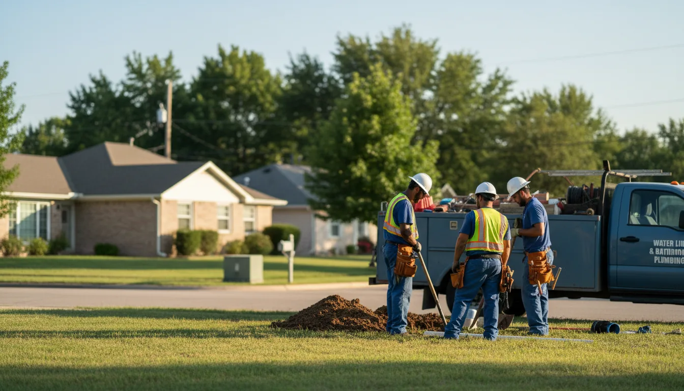 Residential water line and bathroom plumbing service in Moorefield, NE